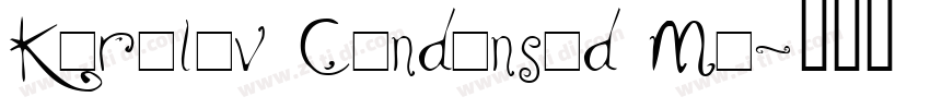 Korolev Condensed Me字体转换